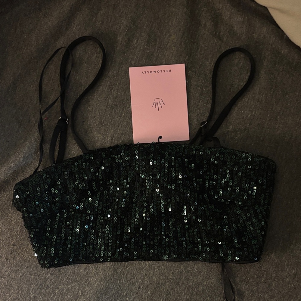 Black Sequin Women's Top